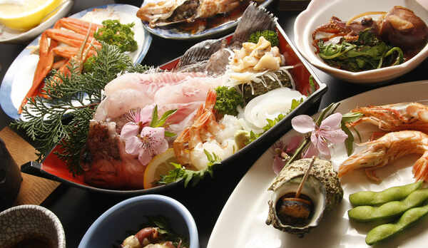 舟盛付きコース