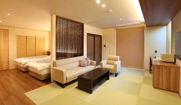 【雪月花・綺羅】和モダンの落ち着いたお部屋でゆっくりとお過ごしください。