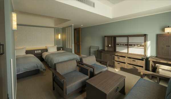 【フォース】洋室でありながらもクラシカルで和風な家具で心落ち着く空間。