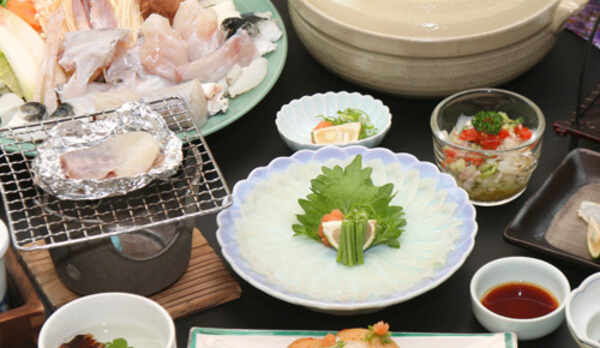 【あのりふぐコース一例】地元で水揚げされる天然とらふぐにこだわっております