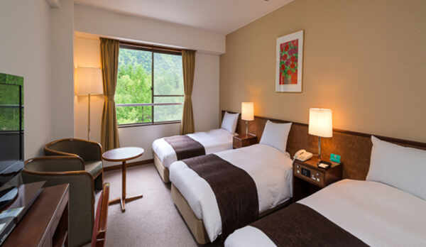 トリプルルームは追加ベッドなしの3ベッドルーム