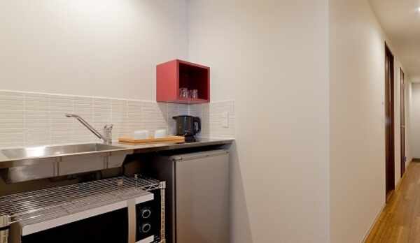 冷蔵庫と電子レンジを全室完備