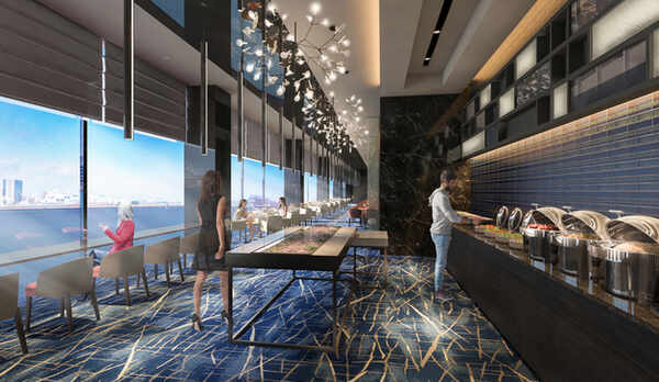 朝食はメインを選べるセレクトブッフェスタイル