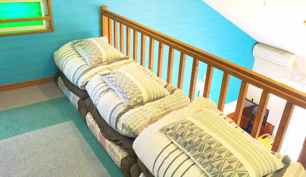 ・オーシャンビューの5名コテージは、ご家族やご友人グループにぴったり