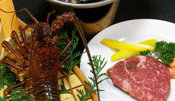 伊勢海老.鮑.松坂牛