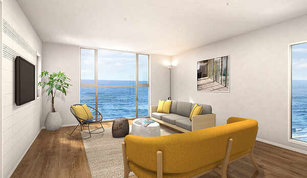 別棟 1日1組限定のVILLA WANDERLUSTのリビングルーム