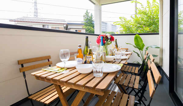 ・富士山一望！ゆったり広めのテラスではお食事も可能♪