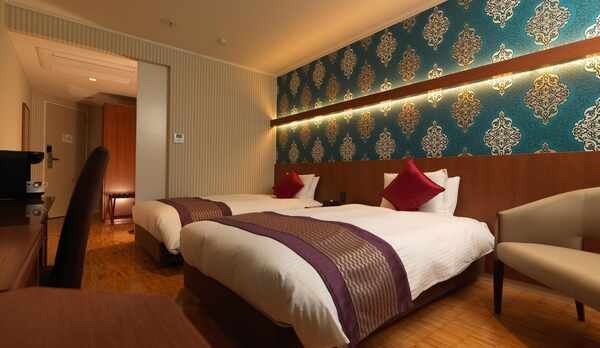 禁煙ツイン（21.1平米/シモンズ製ベッド幅120ｃｍ&times;2台）