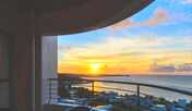 オーシャンビュールームからの夕焼け