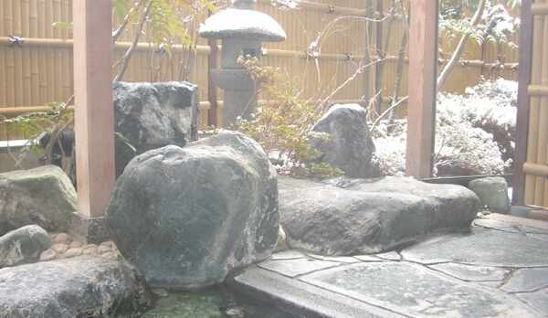 露天風呂　冬