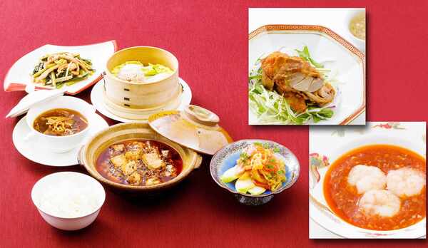 【美麗華ご夕食】信州食材を組み込んだ中華料理セット（一例）