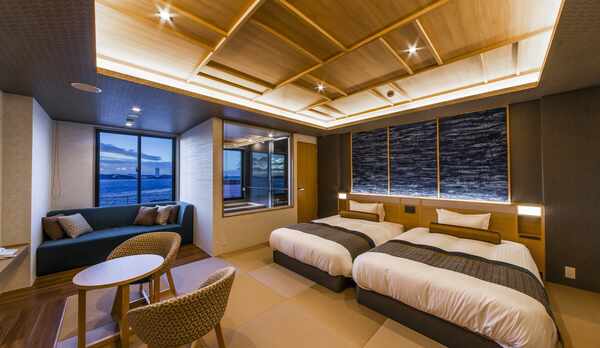 ＜2022年1月OPEN＞半露天風呂付デザイン客室「藍〜Ａｉ〜」 ★５階海側★【禁煙】