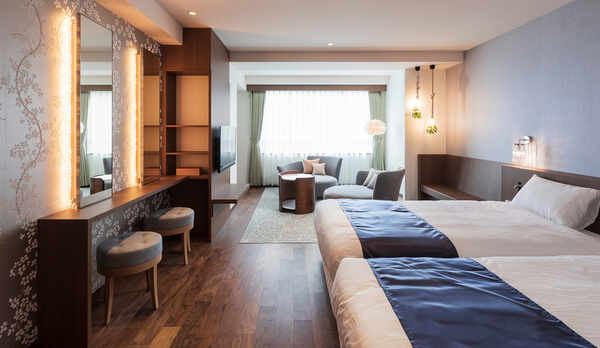 【レディースツイン】明るく清潔感を感じる女性の為の洋室ツインタイプ。