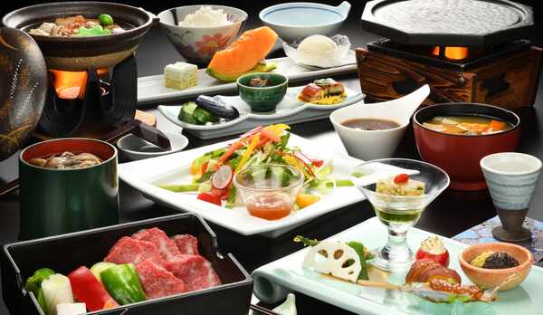 【ご夕食一例】山形牛陶板焼き膳　※イメージ