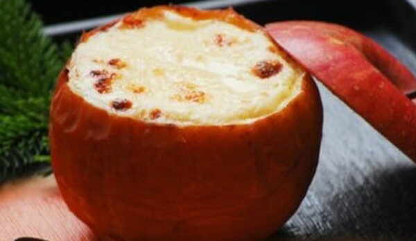 織花の人気メニュー『信州リンゴグラタン』♪（ご夕食一例）