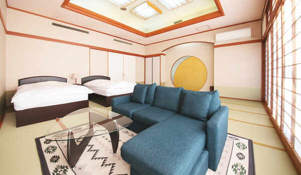 本館（2号館）1階◆和モダン客室＜21畳＋ツインベッド＞
