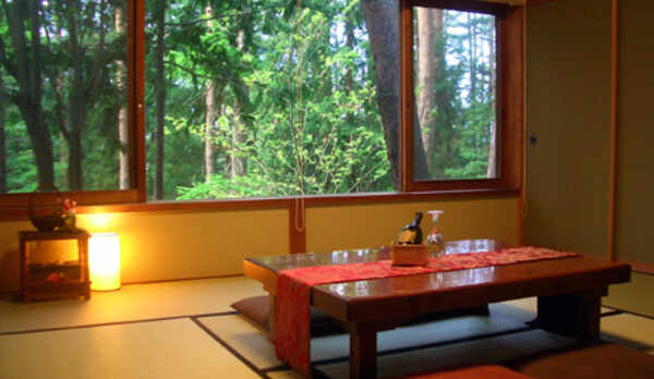 一面ガラス張りで大自然が目の前に