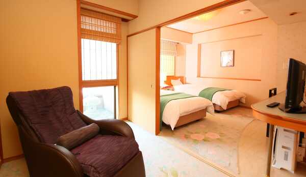 【バリアフリー温泉付特別室】15畳＋ツイン　【禁煙】2〜8名