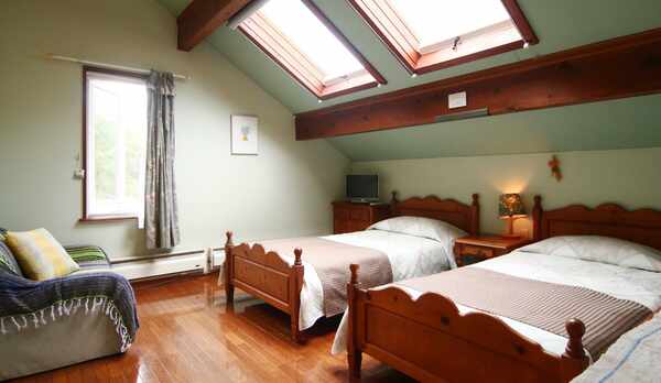 天窓付のツインルーム（バス・トイレ付）夜は窓から星空も望めます☆