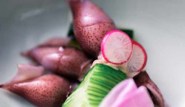 ホタルイカ桜茹で