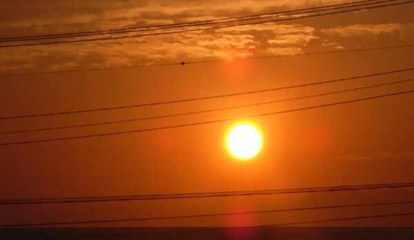お部屋からの夕日