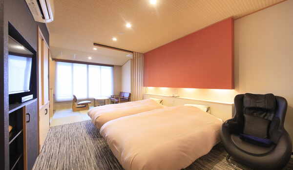 【和モダン】和風ツイン＋マッサージチェア付き※一例