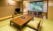 【山側 和室10畳】四季を感じる山の彩りが美しい山側のお部屋