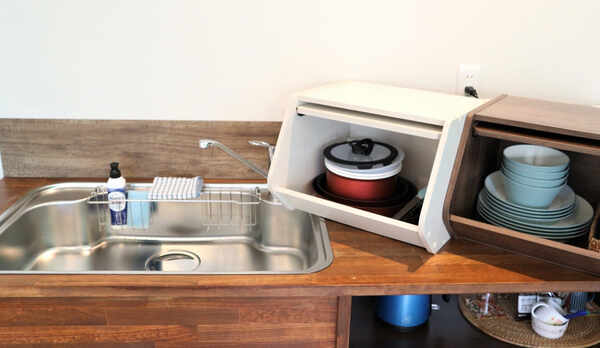 ミニキッチン付きのお部屋にはキッチン用品が揃っています♪