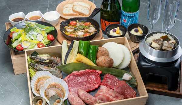 【夕食】淡路島の山海の幸、特選食材を散りばめた豪華スペシャリティBBQ