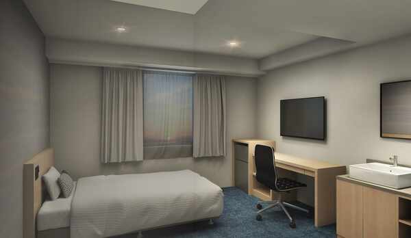 ＜禁煙＞連泊におすすめ　ダブル　洗濯機／レンジ付【19㎡／ベッド幅140cm】（イメージ）