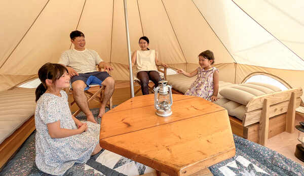 ＃グランピング風テント　家族で過ごすテント時間