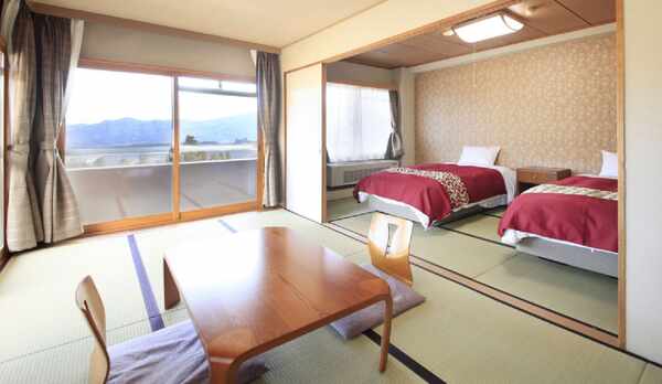 【和洋室】和室8.5帖＋2シモンズベッド＋バス＋シャワートイレ・・K・・