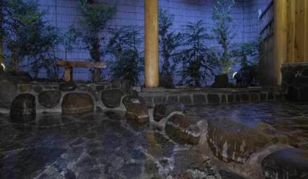 森の露天風呂　森を眺めながら日ごろの疲れを癒してください