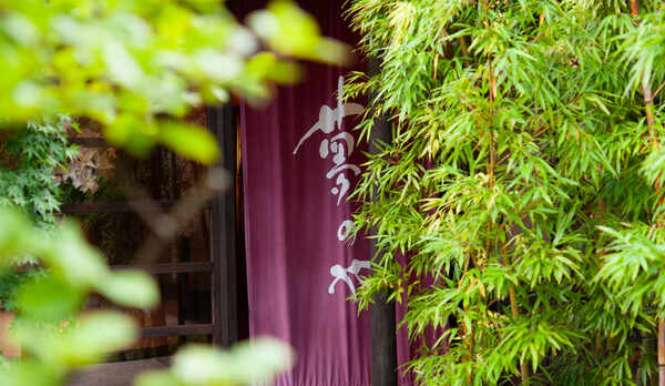 【エントランス】森の木立に囲まれた、わずか六室の隠れ家