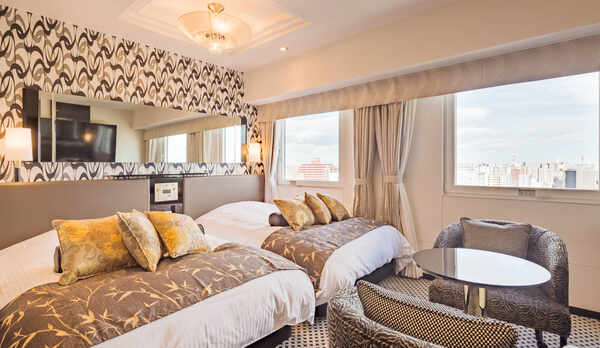 デラックスツインルーム(30㎡／ベット幅120cm 2台)