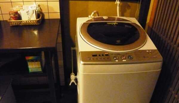 洗濯機と洗剤もあります