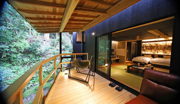 【◆響-ひびき-◆】半露天風呂＆テラス付和洋室（46平米）※禁煙※