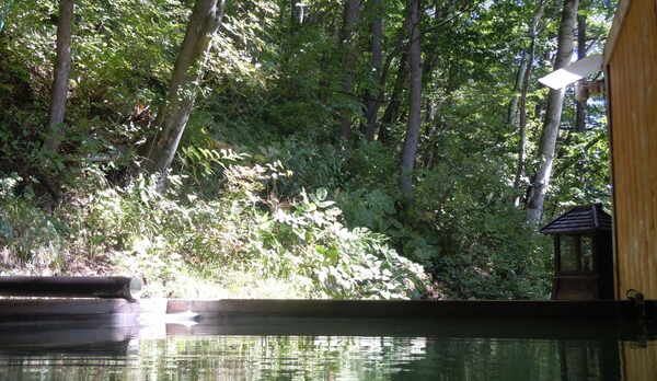 林の中の露天風呂