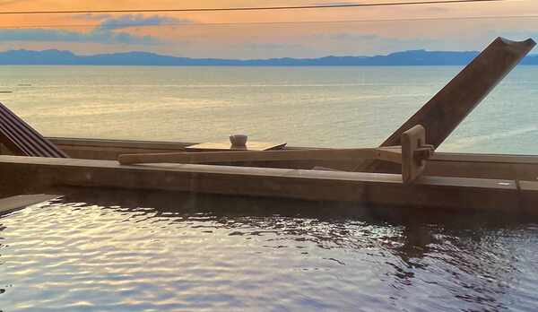 お部屋からの夕日♪小浜温泉No1の絶景♪♪お部屋は全室が海側オーシャンビューです♪♪♪