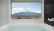 お風呂で富士山の絶景を