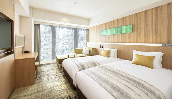 【ツイン / 22~27㎡】爽やかな森の中にいるようなツインベッドルーム