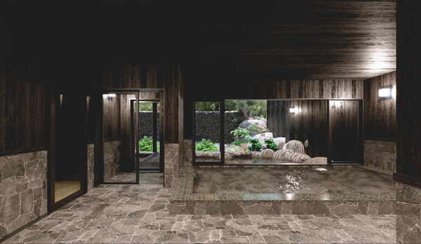 庭園を眺める大浴場※イメージ