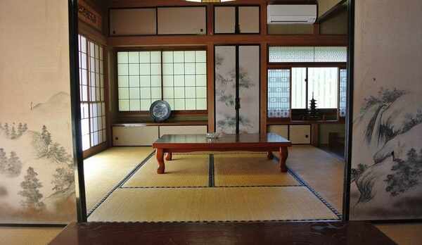 Two Rooms are connected.Divided by Fusuma Door.