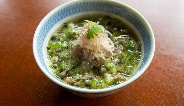  秋の精進料理　前菜「季節の自家製豆腐」