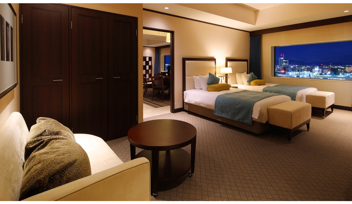 プレジデンシャルスイート90㎡／ラウンジ特典付き ※感染症対策として、ボルスター・クッション・ベッド