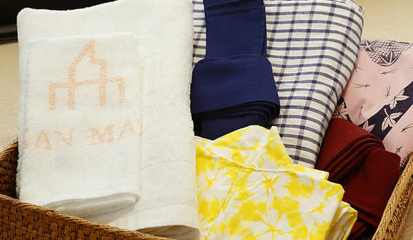 【浴衣、バスタオル、ハンドタオル】お子様用の浴衣もございます。ご利用ください