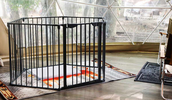 【客室】ワンちゃん受入可能なドームテントをご用意してます。