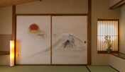 富士の間の襖絵