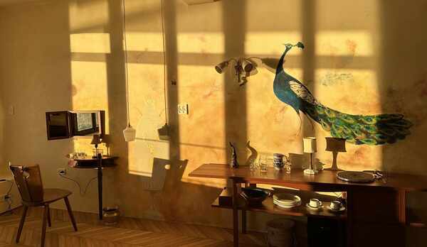 ラグジュラリーツインルーム　梅原龍氏が描いた壁画