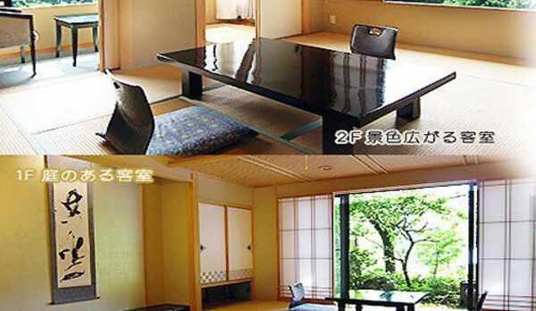 【和室一例】１階と２階に部屋がございます。それぞれの部屋から自然を間近に感じる事が出来ます。